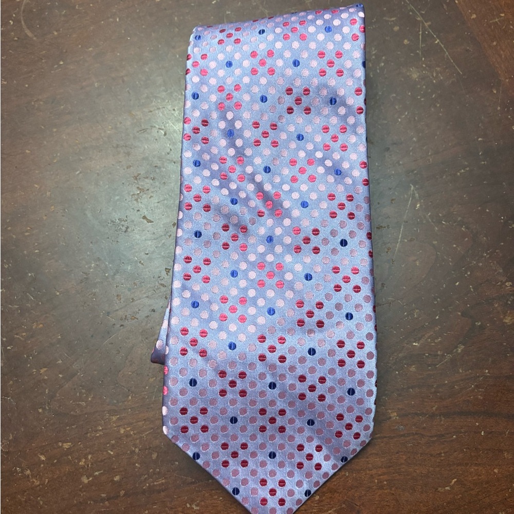 Ted baker London purple polka dots silk tie church office luxury